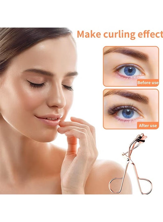 Happy D 5 Pieces Eyelash Applicator Tool，False Eyelashes Applicator,Eyelashes Tool,Eyelashes Curlers,Curved Eyelash Curler(Rose Gold） - Image 3