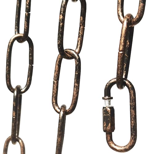 CUFEAL 6ft Aged Bronze Finish Lighting Chain Industrial Style Deco Chain 4mm - Image 1