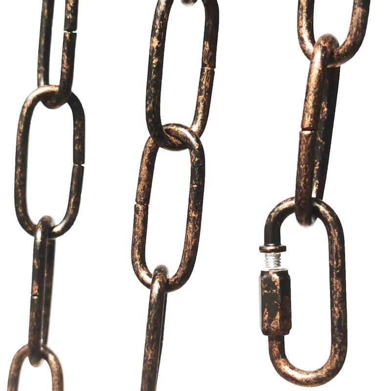CUFEAL 6ft Aged Bronze Finish Lighting Chain Industrial Style Deco Chain 4mm - Image 2