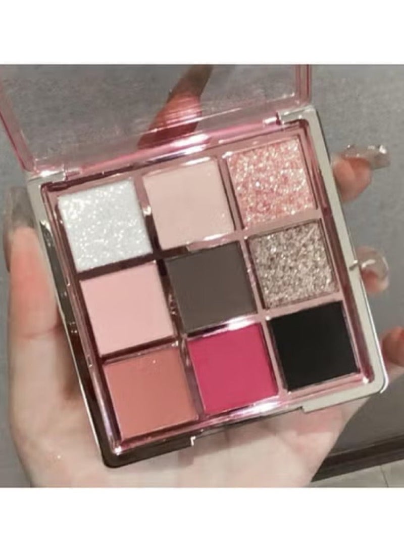 لوحة ظلال العيون - شيكولاتة 9 ألوان، لوحة كونتور، ظلال عيون بنية، مستحضرات تجميل، تدوم طويلاً، لامعة ومات، عالية الصبغة، مظهر طبيعي، بحجم السفر، مجموعة ظلال العيون للنساء والفتيات. - Image 1