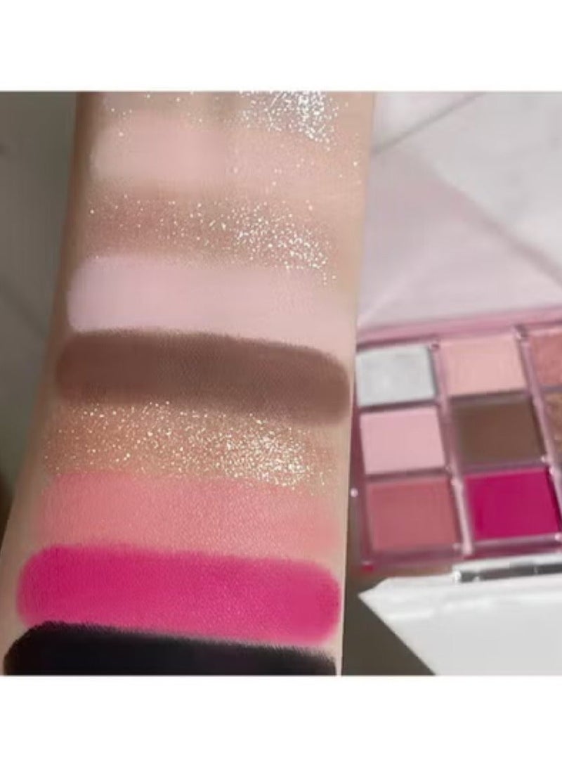 لوحة ظلال العيون - شيكولاتة 9 ألوان، لوحة كونتور، ظلال عيون بنية، مستحضرات تجميل، تدوم طويلاً، لامعة ومات، عالية الصبغة، مظهر طبيعي، بحجم السفر، مجموعة ظلال العيون للنساء والفتيات. - Image 5