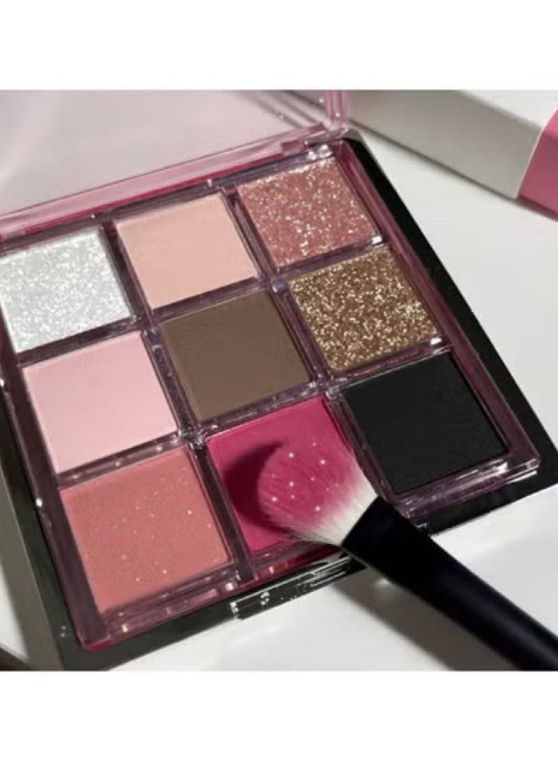 لوحة ظلال العيون - شيكولاتة 9 ألوان، لوحة كونتور، ظلال عيون بنية، مستحضرات تجميل، تدوم طويلاً، لامعة ومات، عالية الصبغة، مظهر طبيعي، بحجم السفر، مجموعة ظلال العيون للنساء والفتيات. - Image 2