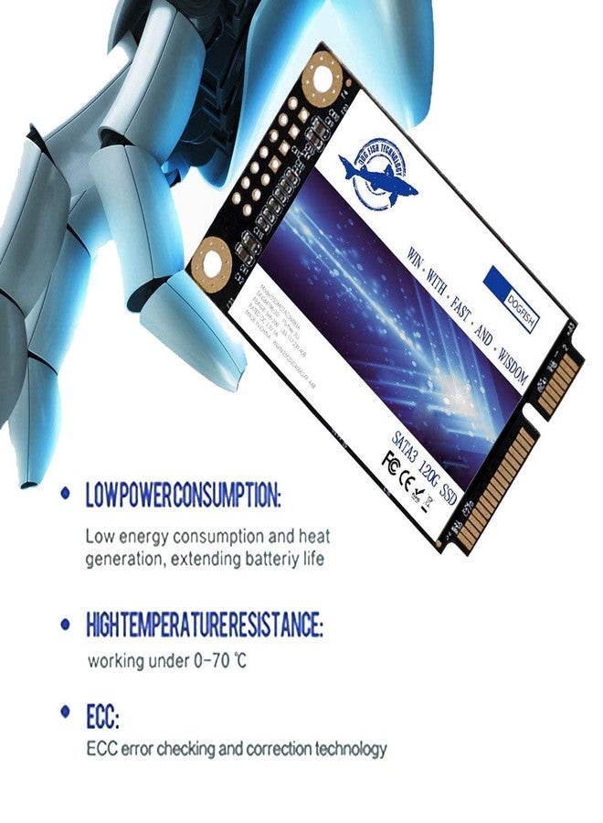 Dogfish SSD Msata 128GB Internal Solid State Drive Mini Sata Disk Drive High Performance Hard Drive for Desktop Laptop Notebook (MSATA, 128GB) - Image 2