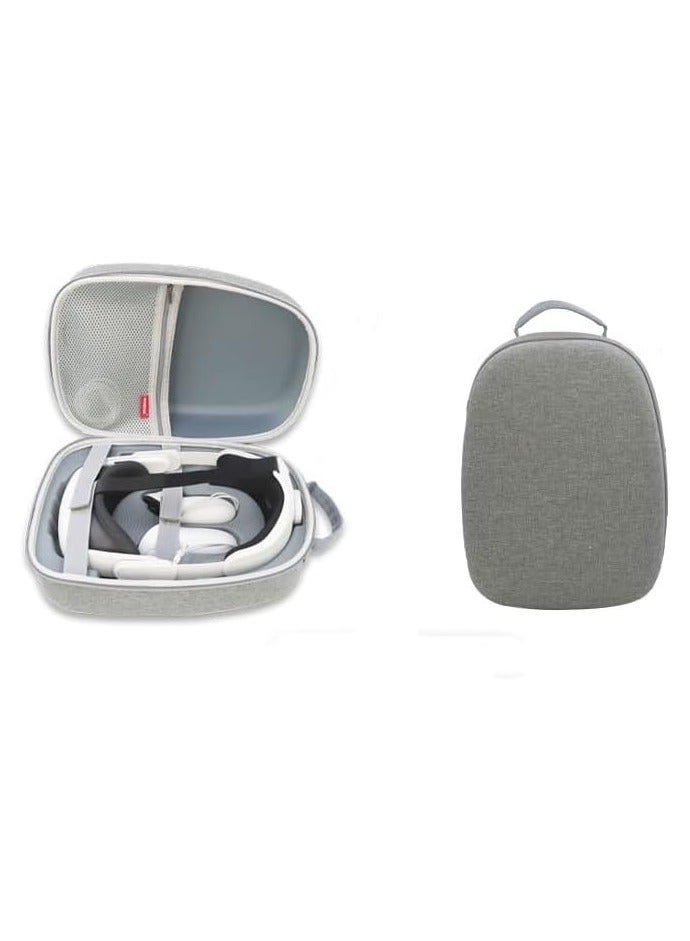 PROMASS Carrying Case for  Quest 3 VR Headset & Gaming Controller,  Quest 3 Carrying Case with Customized Storage Space, Waterproof Shockproof Portable Bag with Mesh Pocket for Accessories (gary)  - Image 1
