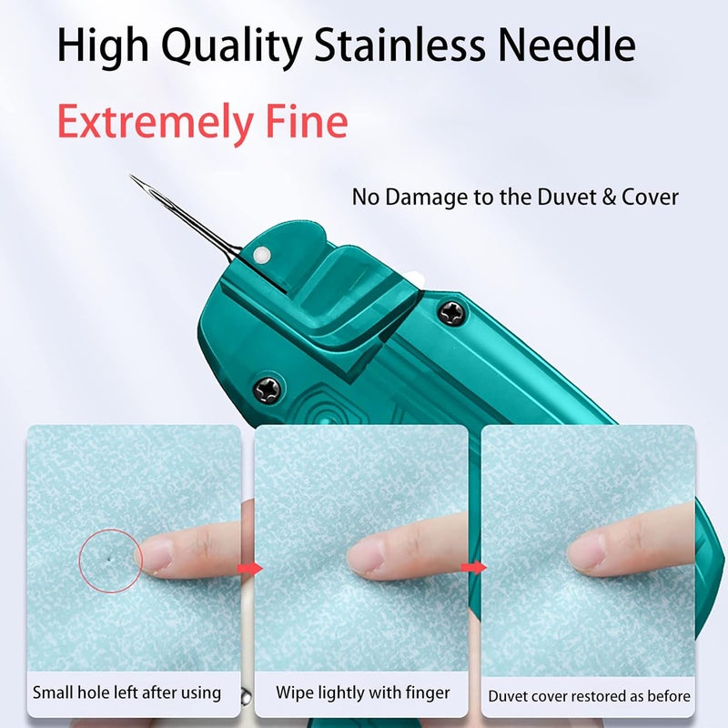 umttery Duvet Clips Gun, Keep Comforter from Shifting, No Needle Inside,Safety and Friendly to Kids or Pets, Feel Nothing When Sleeping, No Damage to Duvet Cover, Easy to Use. - Image 5