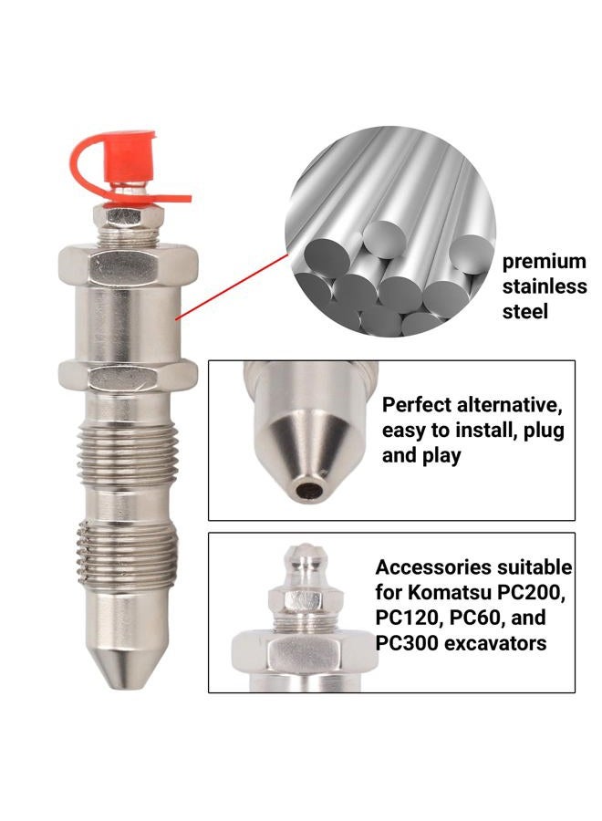 LiebeWH Excavator Valve Grease Track Adjuster Grease Valve Stainless Steel Standard Grease Fitting Valve 07959‑20001 for Komatsu - Image 3