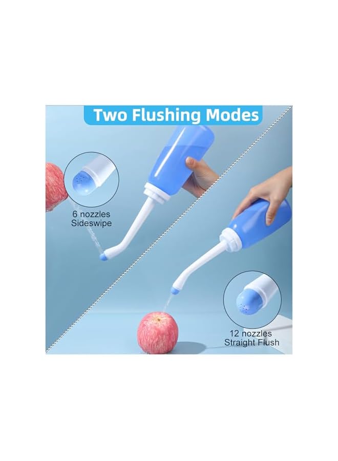 The Bros Portable Bidet, Large Capacity Travel Shattaf, 500ml Portable Bidet Spray for Travel Toilet Handheld Bidet for Women(Blue) - Image 4