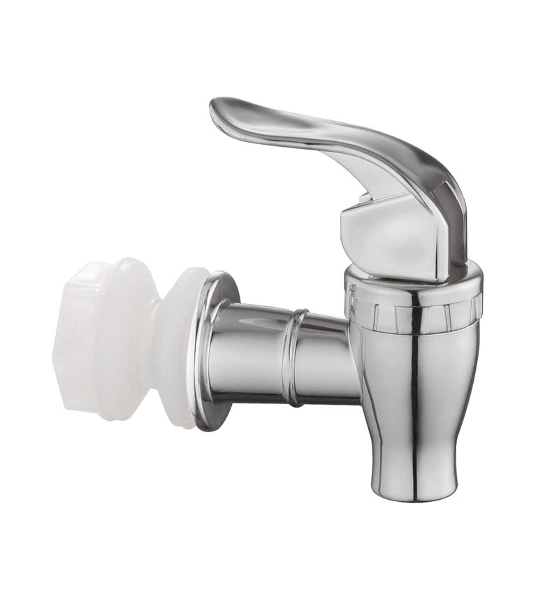 hgzaccompany Push Style Faucet for Beverage Dispenser Replacement SpigotLever Pour Spout for Beverage Dispenser Silver