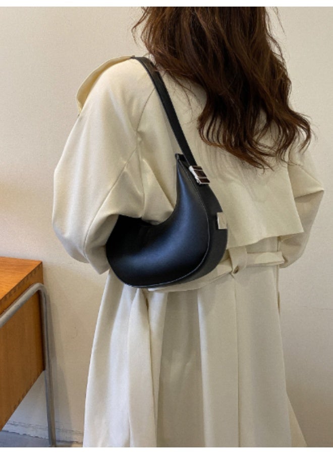 Women’s Black Minimalist Hobo Bag – Lightweight & Stylish Shoulder Purse for Daily Use & Outings - Image 5