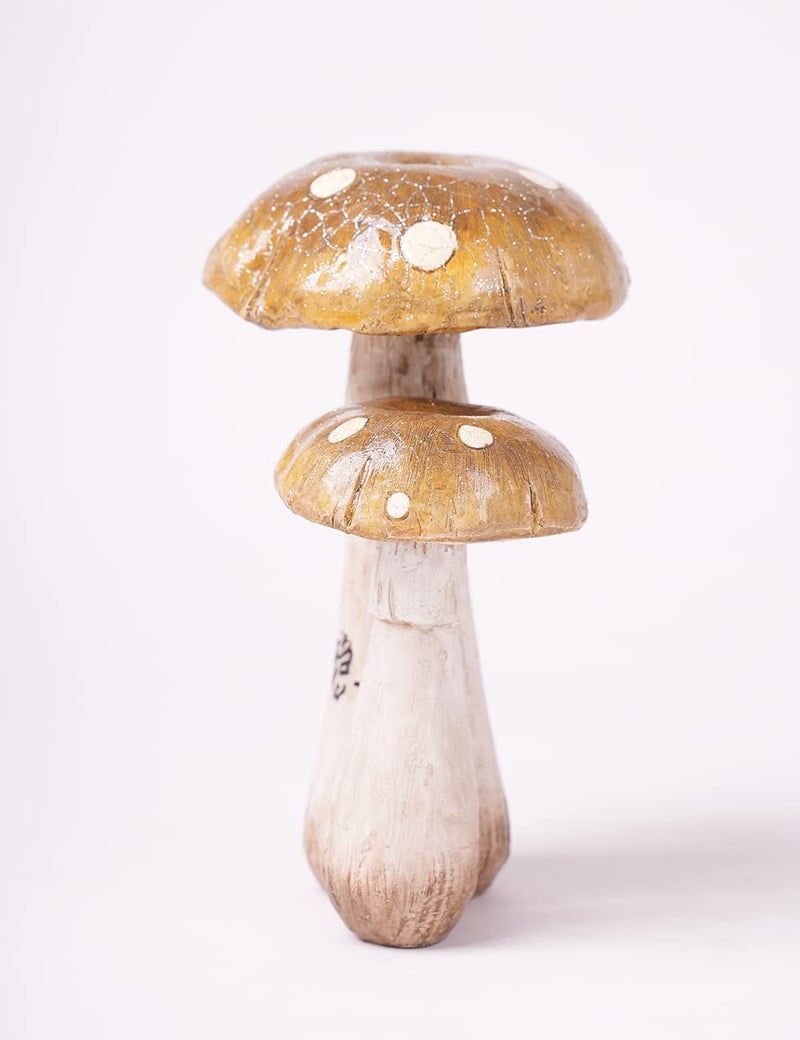SEINHIJO Mushroom Decor Sculpture Garden Gifts Statue Outdoor Fairy Figurine Modern Patio Arts Polyresin 7.1inch - Image 5