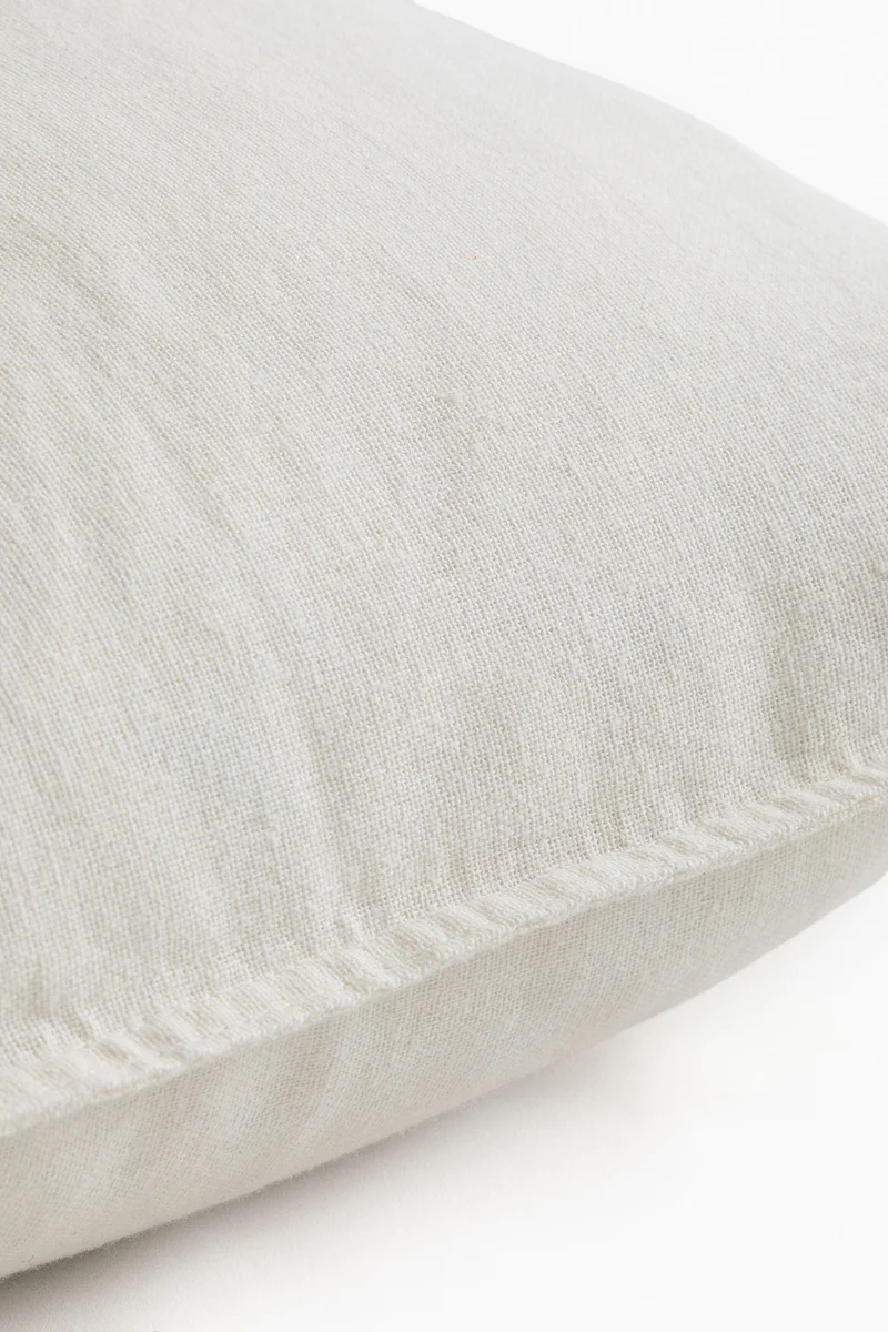 اتش اند ام غطاء وسادة من مزيج كتان