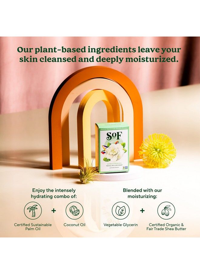 South of France Natural Body Care Lush Gardenia Bar Soap By Sof Body Care (Formerly South Of France Body Care) | Triplemilled Soap With Shea Butter + Essential Oils | Vegan Nongmo Body Soap | 6 Oz Bar | 6 Bars  - Image 5