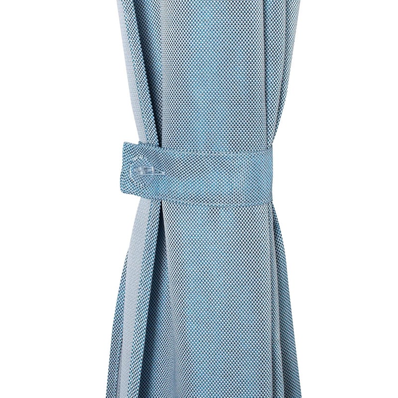 Deco Window Polyester Semi Blackout Opaque Curtains 7 Feet Long Set Of 2 Room Darkening EyeletBlue 35X7Ft Opaque Curtains With Perfect Pleats Connected Eyelet For Bedroom And Living Room - Image 4