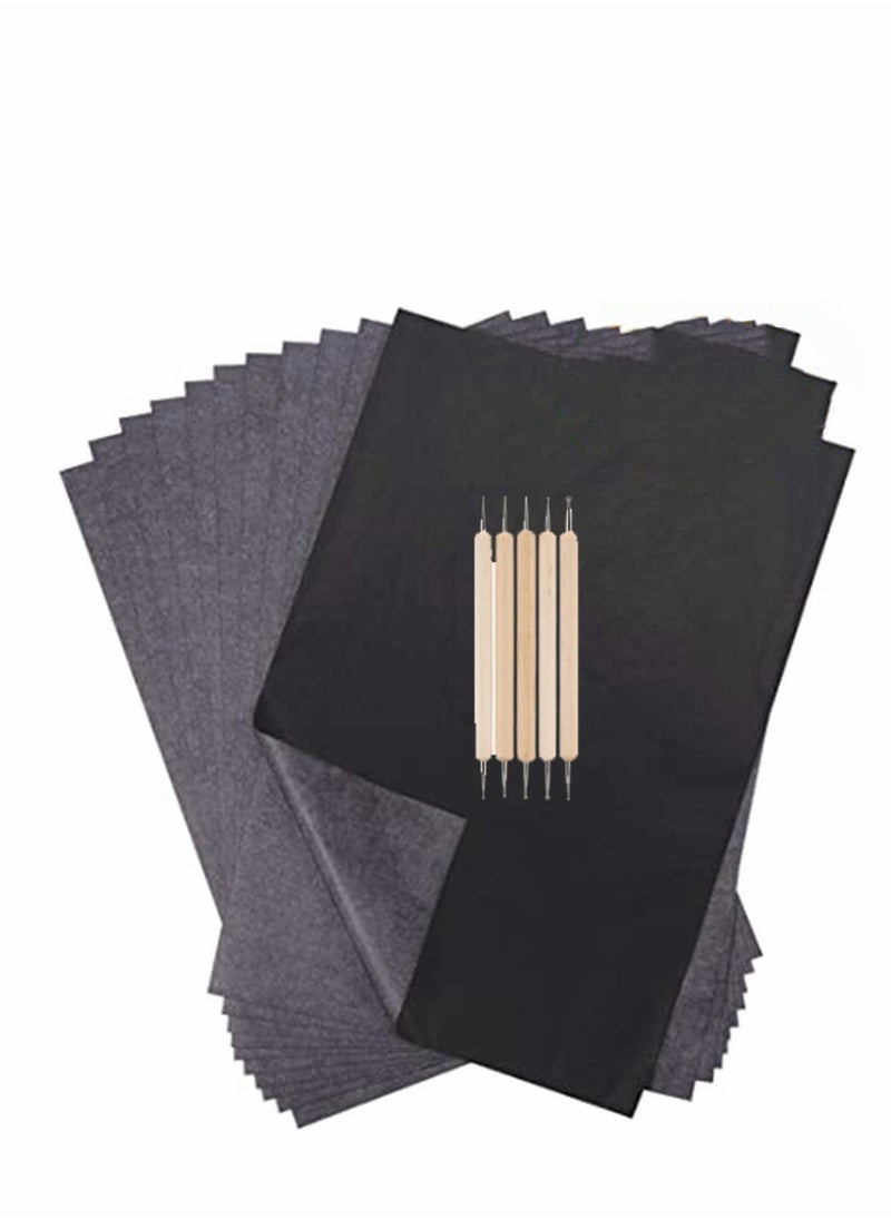 Excefore 100 Sheets Black Carbon Copy Paper for Hand Typewriters and Word Processors A4  - Image 1