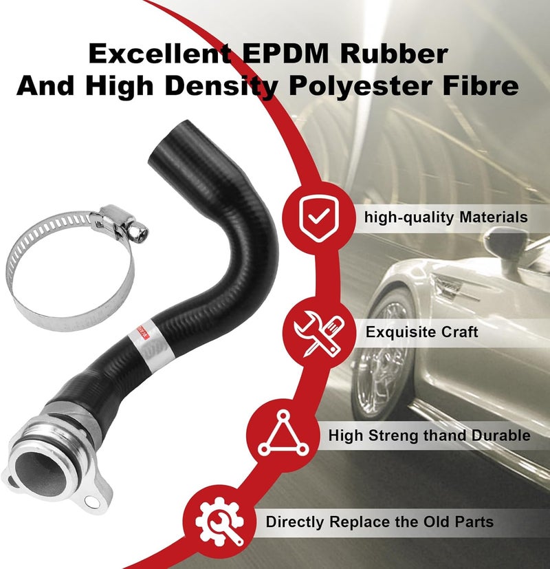 Radiator coolant hose For BMW 2000-2010 E60 525i 2004-2007, 525xi 2006-2007, 528i 2008-2010, 528i xDrive, 528xi, 530i, 530xi, 2.5L 3.0L Replacement # 11537547945,11537603514 - Image 3