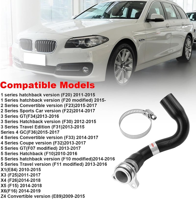 Radiator coolant hose For BMW 2000-2010 E60 525i 2004-2007, 525xi 2006-2007, 528i 2008-2010, 528i xDrive, 528xi, 530i, 530xi, 2.5L 3.0L Replacement # 11537547945,11537603514 - Image 5
