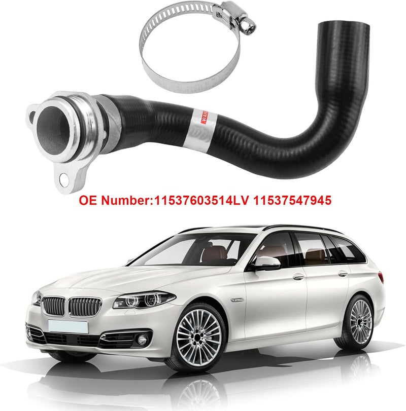 Radiator coolant hose For BMW 2000-2010 E60 525i 2004-2007, 525xi 2006-2007, 528i 2008-2010, 528i xDrive, 528xi, 530i, 530xi, 2.5L 3.0L Replacement # 11537547945,11537603514 - Image 2