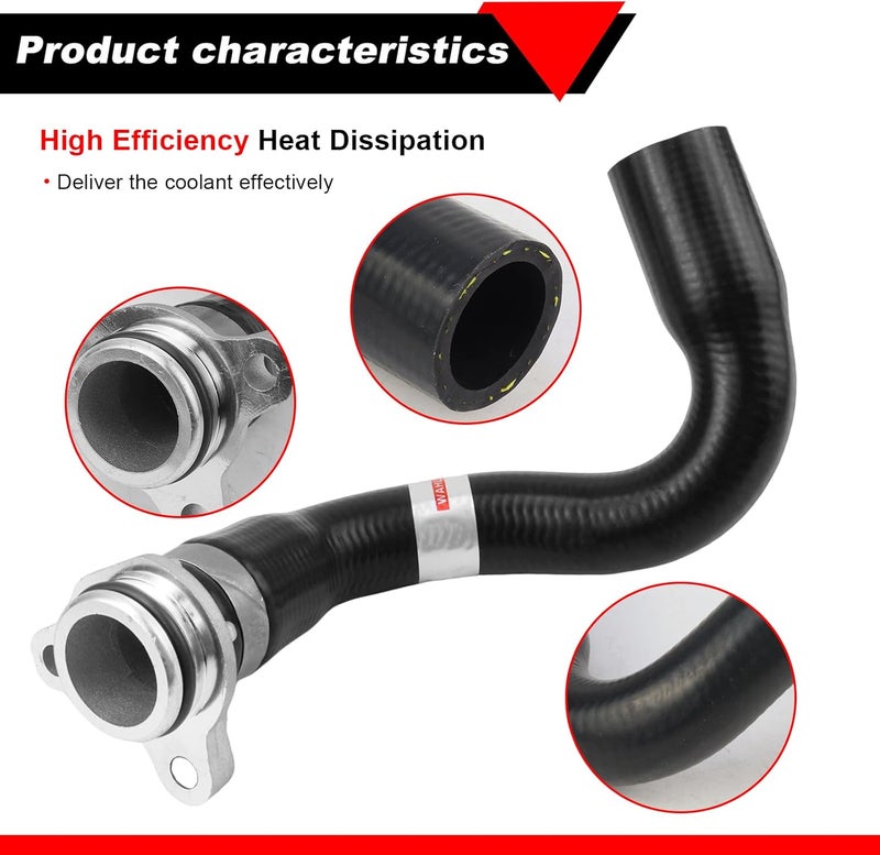 Radiator coolant hose For BMW 2000-2010 E60 525i 2004-2007, 525xi 2006-2007, 528i 2008-2010, 528i xDrive, 528xi, 530i, 530xi, 2.5L 3.0L Replacement # 11537547945,11537603514 - Image 4
