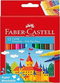 FABER-CASTELL 12 Fibre-Tip Colour Markers 