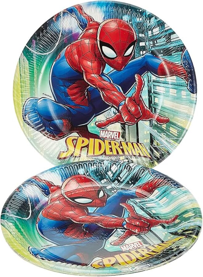 Spiderman 8 Pieces Procos Paper Plates Team Up Marvel 8 Pieces - Multi Color, Multi Color
