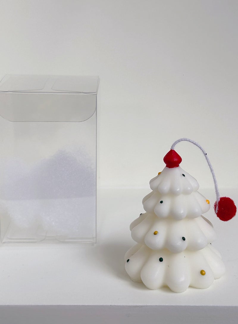 NS Christmas Candles Mini Hand drawn Christmas Tree Candles Bear Candles Christmas Companions Christmas Small Gifts(2-Pack)  - Image 1