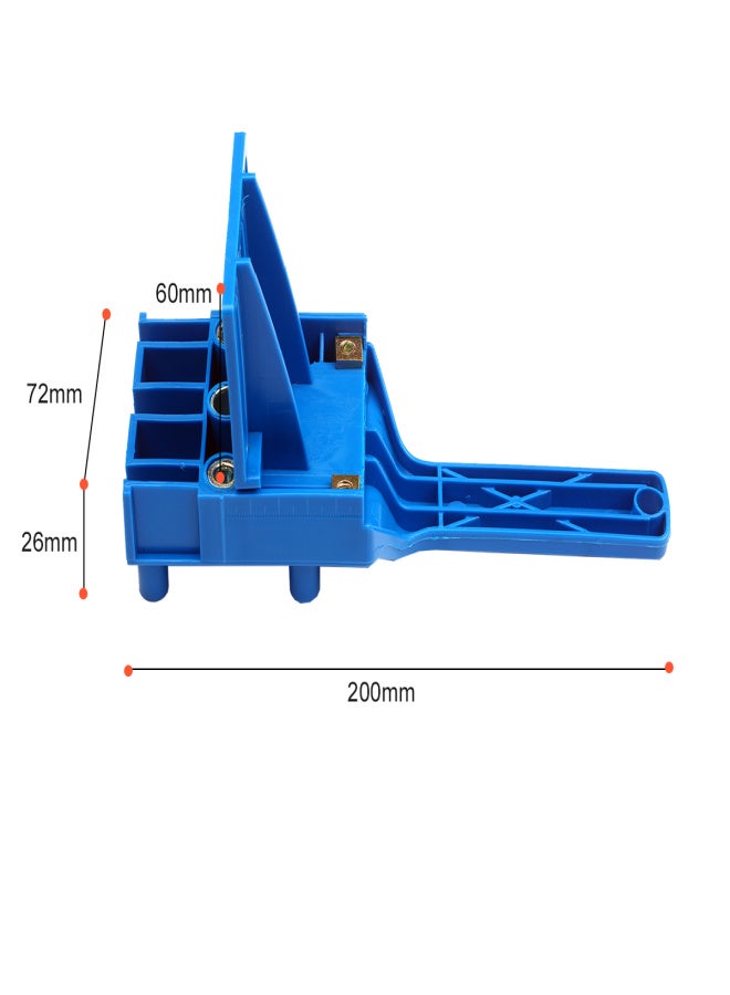 Quick Wood Doweling Jig ABS Plastic Handheld Pocket Hole Jig Fit 6/8/10mm Bit Hole Puncher For Carpentry Dowel Joints Drill Guide Metal Sleeve Blue - Image 5