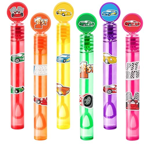 MDNHIO Race Car Party Favors for Kids 24PCS RacingThemed Mini Bubble Wands Great for Birthday Supplies Piata Fillers Goodie Bags Classroom Rewards - Image 1