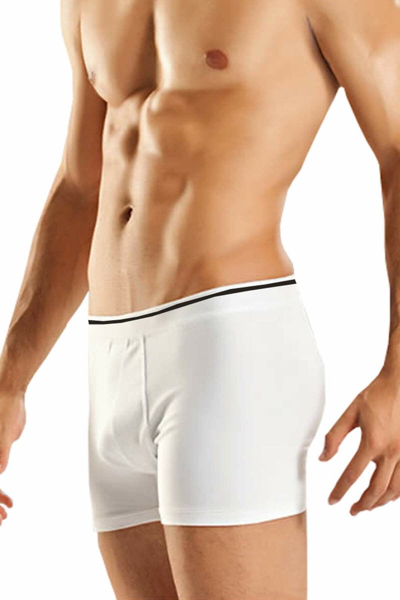 Berrak 6 Pieces White Color Lycra Boxer