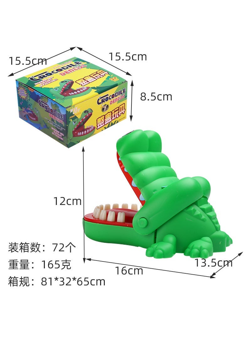 Generic Large crocodile finger-biting toy shark tooth extraction game hand-biting crocodile parent-child childrens trick toy wholesale New crocodile (color box) 