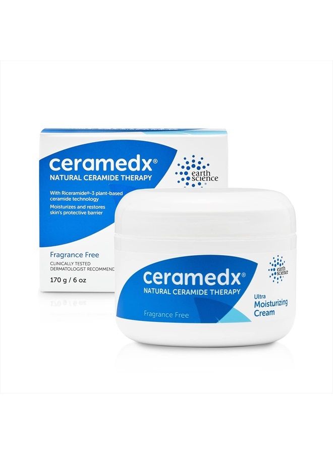 Ceramedx سيراميد إكس - كريم سيراميد طبيعي مرطب فائق بدون رائحة للبشرة الجافة والحساسة (6 أونصة) - Image 1