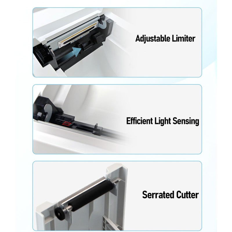 Flexman Bluetooth Thermal Label Printer For 1D 2D Barcode Receipt USB Home Office Business - Image 5