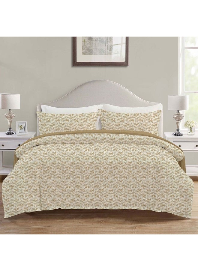 DANUBE HOME Aw24 - Mystique 6 Pieces King Comforter Set - 240X260Cm Beige (Vistacom - 006) | 100 % Cotton Breathable Bedding Sheet And Pillow Cases For Bedroom  - Image 2