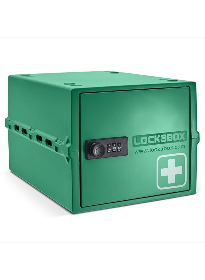 Lockabox One™ | Premium Medicine Lock Box for Medication, Vitamins & Supplements | One Size 12 x 8 x 6.6 inches externally (Medi Green) - Image 1