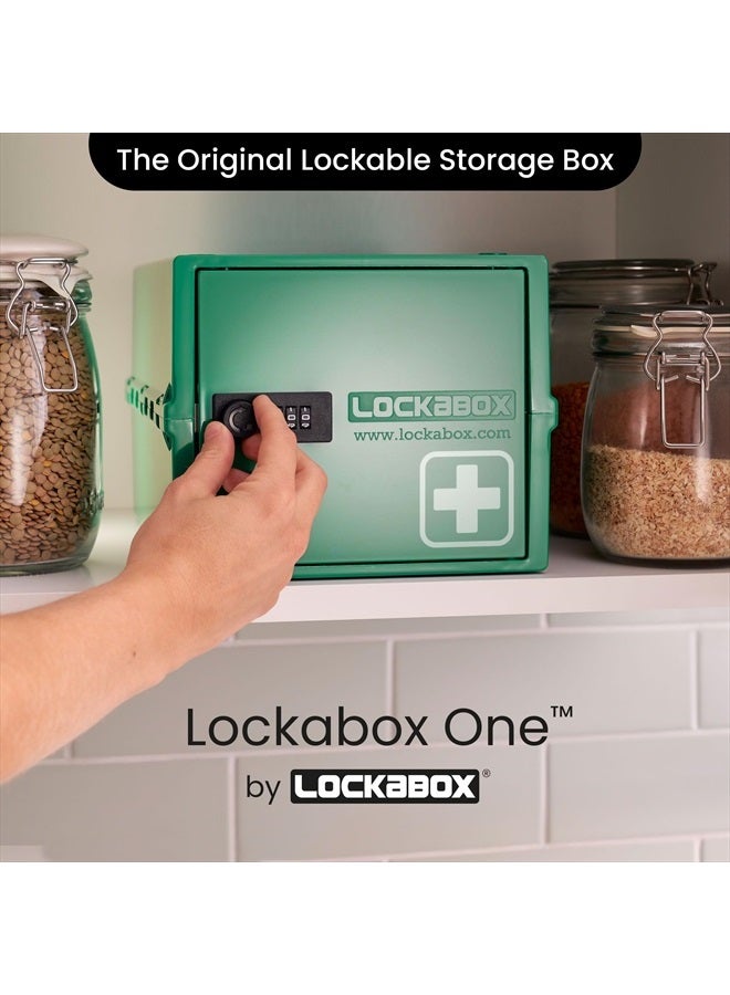 Lockabox One™ | Premium Medicine Lock Box for Medication, Vitamins & Supplements | One Size 12 x 8 x 6.6 inches externally (Medi Green) - Image 2