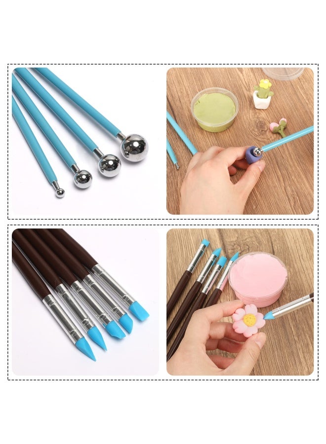 Rubfac Polymer Clay Tools Clay Tools Kit 24 Pieces Clay Sculpting Tools Set With Stylus And Rock Painting Kit Air Dry Clay Modeling Tools For Pottery And Sculpture - Image 4