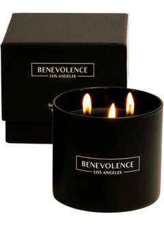 Benevolence LA Benevolence LA 3 Wick Candle, Black Berries (Baies) Large Scented Candle | Soy Candles | Gifts for Women and Men | Home Fragrance | Aromatherapy | Bathroom Freshener 14.5 Oz, 45 Hour Burn 