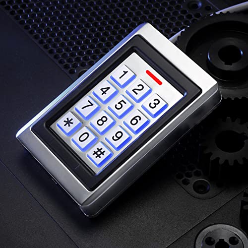 Toncont Door Access Control System, Stand Alone Password Door Keypad + 5PCS ID Keyfobs, Support 2000 Users, Wiegand 26, Garage Door/Gate Opener, Weatherproof, Backlight, Zinc Alloy Metal Case - Image 5