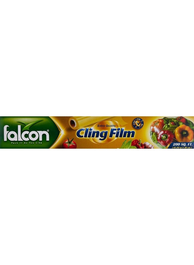 Falcon Plastic Wrap - 61.63 M X 30 Cm Clear 200 sqfeet Clear 200 sqfeet - Image 2