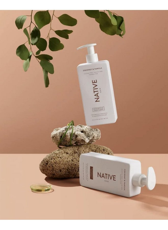 Native Shampoo and Conditioner Set | Sulfate Free, Paraben Free, Dye Free, with Naturally Derived Clean Ingredients| 16.5 oz (Coconut & Vanilla, Moisturizing), 2, 1.3 ounces - Image 4