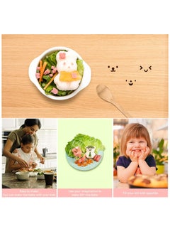 KASTWAVE Rice Ball Mold, Cute Rabbit Bear Pattern Rice Ball Making Tool for Kids, Cartoon Kitchen Tool for Party Sushi Mold DIY Lunch Bento Making 6 Pcs  - Image 2