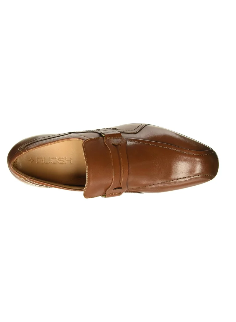 RUOSH Mens Genuine Leather Slip on Dress Shoes Oxfords Derby Formal Business Party Occasion Modern Styling