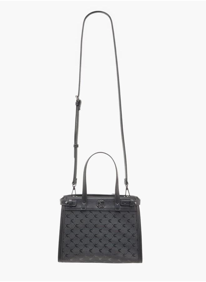 MISSY Women Missy Monogram Textured Tote Bag with Detachable Strap and Handles  - Image 2