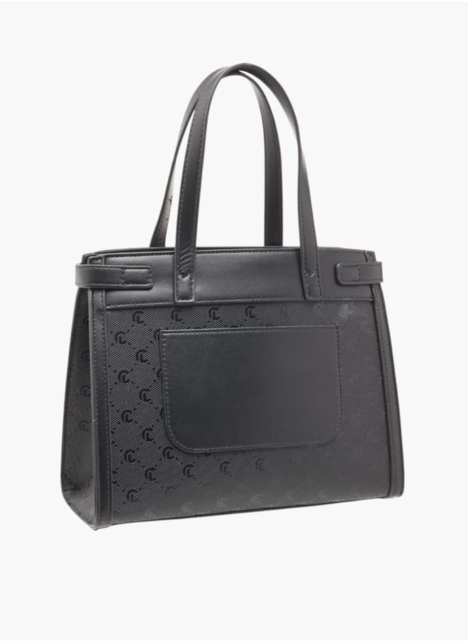 MISSY Women Missy Monogram Textured Tote Bag with Detachable Strap and Handles  - Image 3