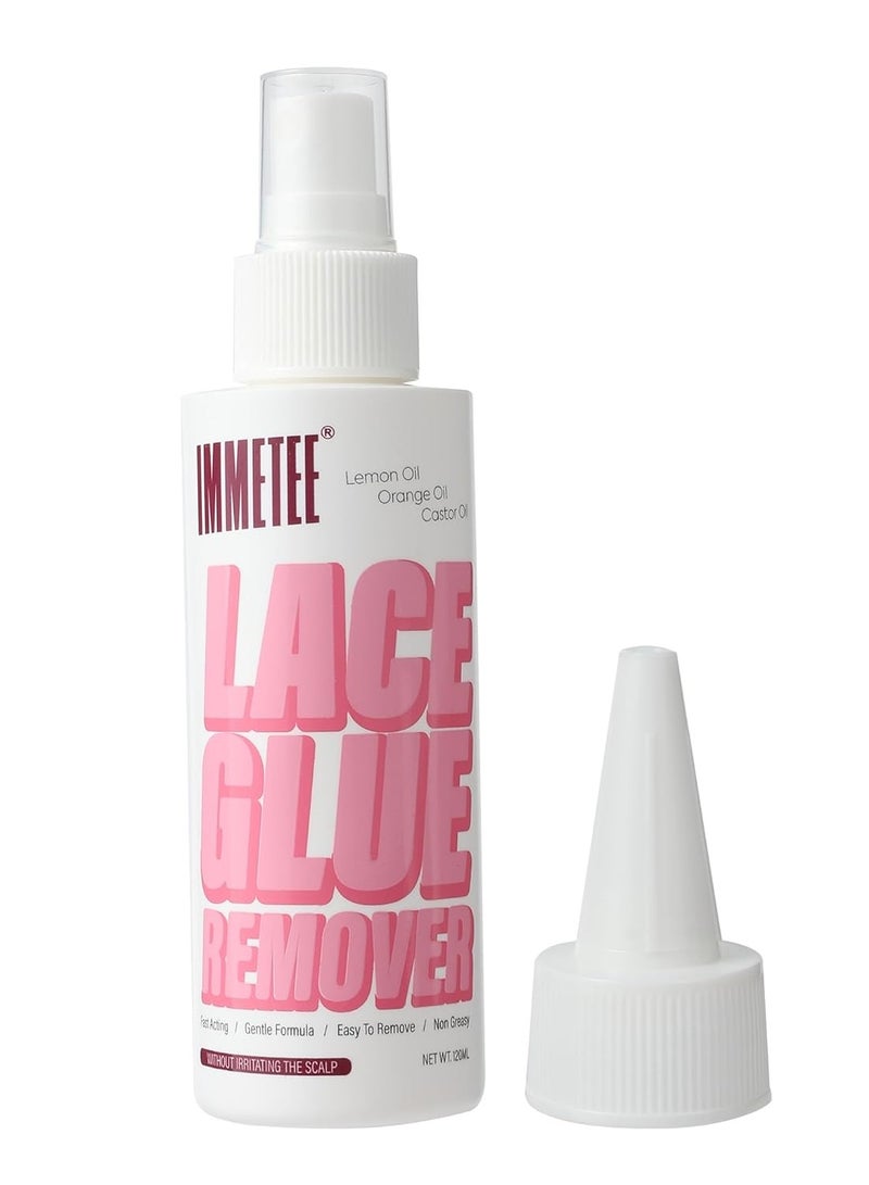 Immetee Tape in Extension Remover Spray, Fast Acting Hair Extensions Wig Glue Remover, Tape in Remover 4OZ/120ml - Image 1
