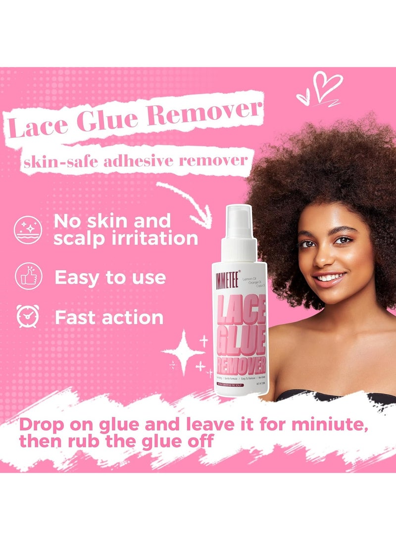 Immetee Tape in Extension Remover Spray, Fast Acting Hair Extensions Wig Glue Remover, Tape in Remover 4OZ/120ml - Image 2