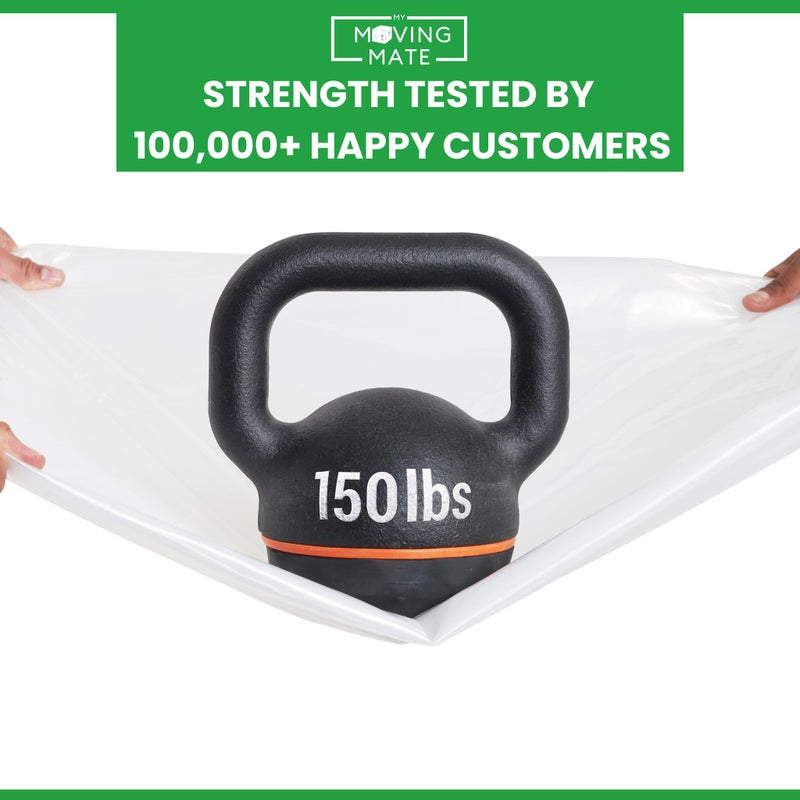 My Moving Mate Queen Mattress Bag for Moving and Storage - 5 Mil Mattress Cover for Moving and Storage - Mattress Protector Storage Bags - Heavy Duty, Reusable, Tearproof - Image 5