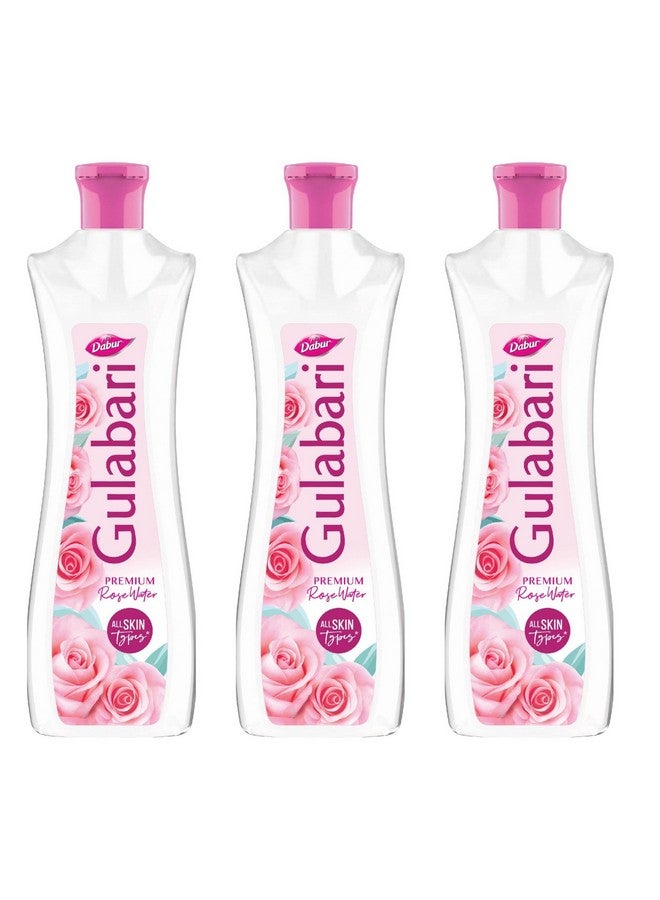 Dabur Gulabari Premium Rose Water 400Ml (Pack Of 3) With No Paraben Cleanses Hydrates & Moisturises Skin Balances & Restores Skin'S Ph Levels For All Skin Types - Image 1