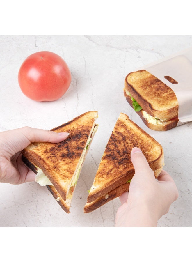 Restaurantware Bag Tek 7.5 x 6.7 Inch Toaster Bags, 10 Medium Toaster Sandwich Bags - Multipurpose, Non-Stick, Kraft Plastic Toaster Sleeves, Semi-Disposable - Image 5