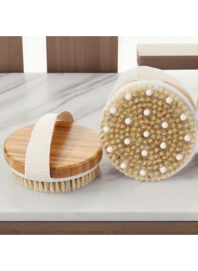 Dry and wet dual-purpose body brushes, exfoliating massage brushes, dry bristles, bath brushes, and body care brushes suitable for both men and women - Image 2