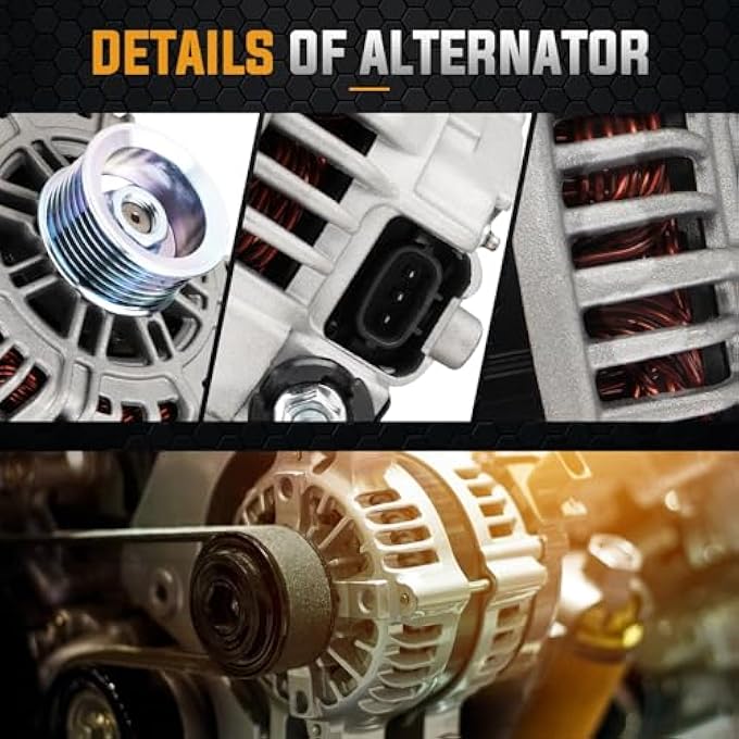 ILONPA Alternator Replacement Compatible with 2005 2006 2007 Nissan Frontier, 05-07 Pathfinder, 05-07 Xterra Replace AHI0115, LR1110-725, 23100-EA201 - Image 3